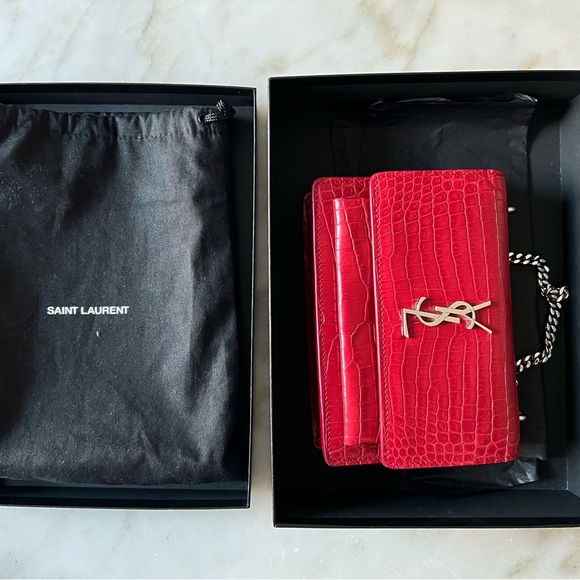 Saint Laurent Sunset Mini Leather Crossbody - Picture 1 of 7